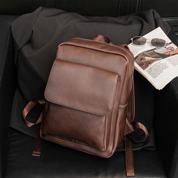 backpack brown retro leisure computer korean fashion multi platform travel bag men's student class
backpack brown retro leisure computer korean fashion multi platform travel bag men's student class