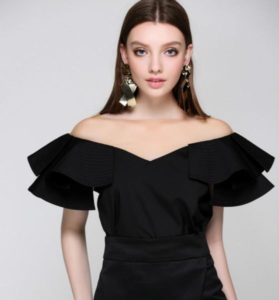 women's blouses & shirts runway fake off shoulder patchwork lace o-neck ruffles designer 2021 summer female white blouse black
women's blouses & shirts runway fake off shoulder patchwork lace o-neck ruffles designer 2021 summer female white blouse black
