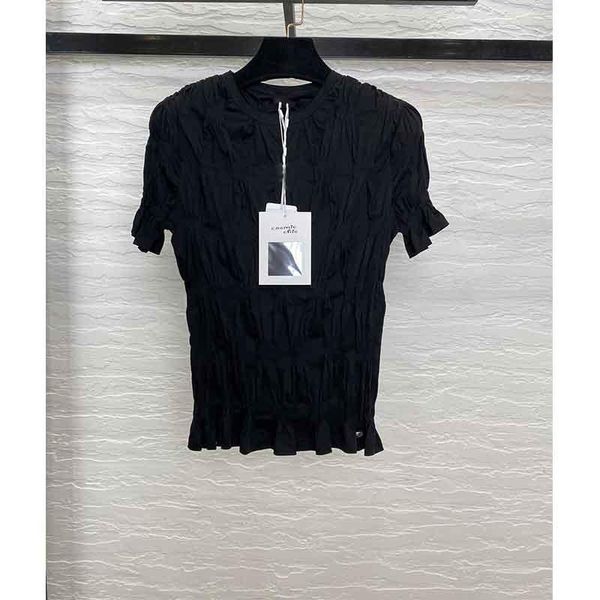 women's t-shirt cosmicchic 2021 women pullover o-neck pleated short sleeve elegant t black and white casual fashion chic two colors
women's t-shirt cosmicchic 2021 women pullover o-neck pleated short sleeve elegant t black and white casual fashion chic two colors