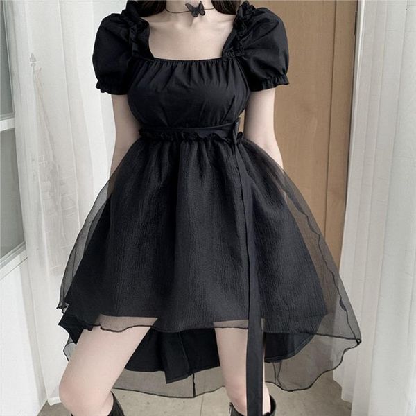 gothic harajuku goth summer womens dresses korean style fairy mesh elegant puff sleeve black vintage for women, Black;gray
gothic harajuku goth summer womens dresses korean style fairy mesh elegant puff sleeve black vintage for women, Black;gray