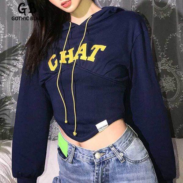 women's sweaters gothblack harajuku slim letter print long sleeve hoodies women casual drawstring irregular hooded crop autumn streetwe, White;black
women's sweaters gothblack harajuku slim letter print long sleeve hoodies women casual drawstring irregular hooded crop autumn streetwe, White;black
