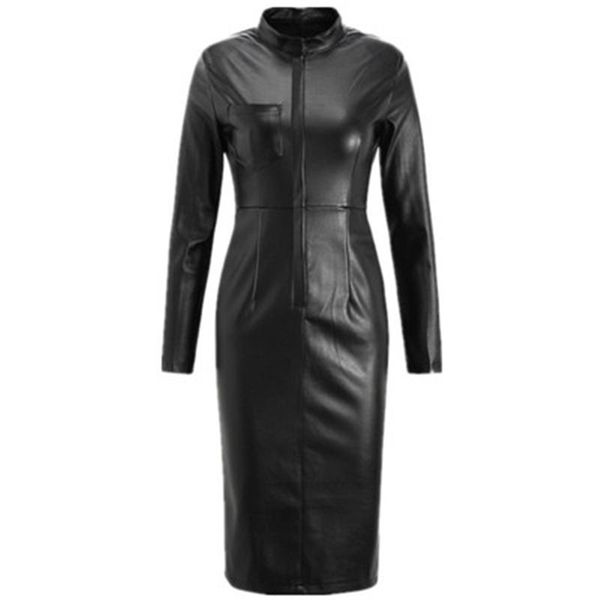 spring autumn long sleeve pu leather dress office lady arrivals plus size women's clothes female formal wear vestido casual dresses, Black;gray
spring autumn long sleeve pu leather dress office lady arrivals plus size women's clothes female formal wear vestido casual dresses, Black;gray