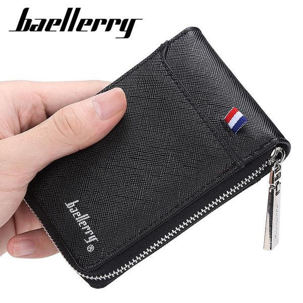 wallets baellerry business men pu leather short zipper card po holder style casual male purses, Red;black
wallets baellerry business men pu leather short zipper card po holder style casual male purses, Red;black