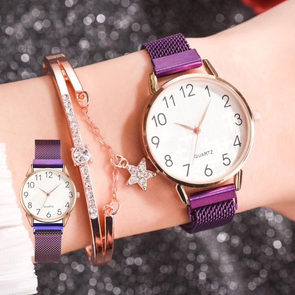 wristwatches luxury 2pcs set female watch bracelet digital pointer watches stainless steel fashion reloj gift women's wristwatch 202, Slivery;brown
wristwatches luxury 2pcs set female watch bracelet digital pointer watches stainless steel fashion reloj gift women's wristwatch 202, Slivery;brown