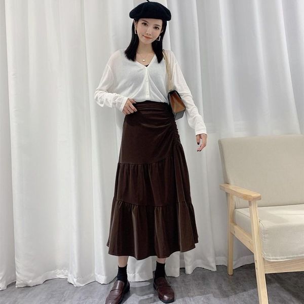 autumn & winter korean high waist slimming solid irregular a-line skirt casual fashion women long skirts, Black
autumn & winter korean high waist slimming solid irregular a-line skirt casual fashion women long skirts, Black
