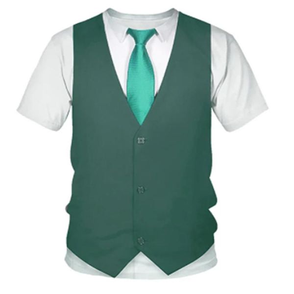 men's t-shirts 2021 summer short-sleeved streetwear fake suit vest 3d t-shirt fashion funny printing cloth, White;black
men's t-shirts 2021 summer short-sleeved streetwear fake suit vest 3d t-shirt fashion funny printing cloth, White;black