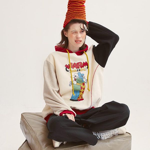 women's hoodies & sweatshirts 2021 design spring fall women hoodie long sleeve color block cartoon printed ladies loose cotton pullover, Black
women's hoodies & sweatshirts 2021 design spring fall women hoodie long sleeve color block cartoon printed ladies loose cotton pullover, Black