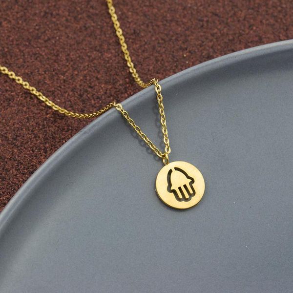 pendant necklaces romantic gold and silver color round shape hollowed magic hand necklace stainless steel women fashion jewelry
pendant necklaces romantic gold and silver color round shape hollowed magic hand necklace stainless steel women fashion jewelry