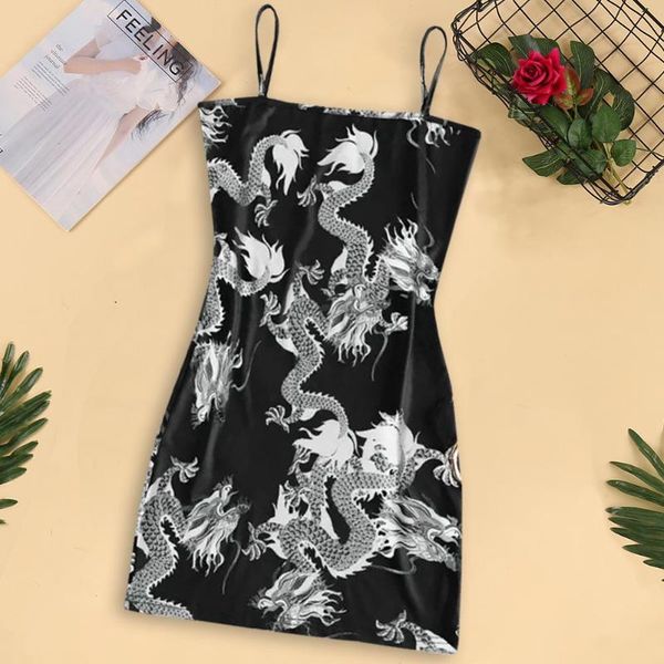 casual dresses fashion short sleeveless summer women's party slim dress dragon print strap club mini, Black;gray
casual dresses fashion short sleeveless summer women's party slim dress dragon print strap club mini, Black;gray