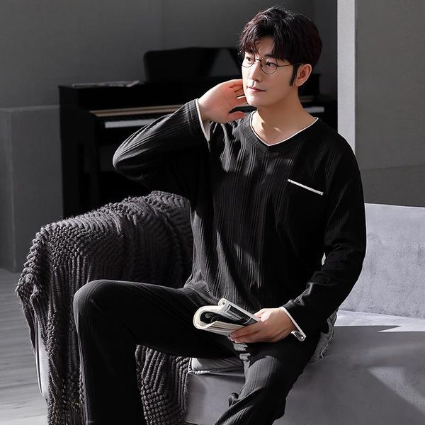 men's sleepwear korean fashion men women pajamas cotton o-neck long sleeve comfort warm winter suit homewear black casual loose lovers, Black;brown
men's sleepwear korean fashion men women pajamas cotton o-neck long sleeve comfort warm winter suit homewear black casual loose lovers, Black;brown