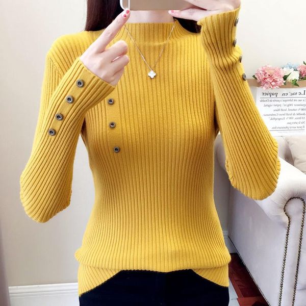 women's sweaters spring autumn half high collar yellow white long sleeve soft knitted sweater pullover femme basic solid color, White;black
women's sweaters spring autumn half high collar yellow white long sleeve soft knitted sweater pullover femme basic solid color, White;black