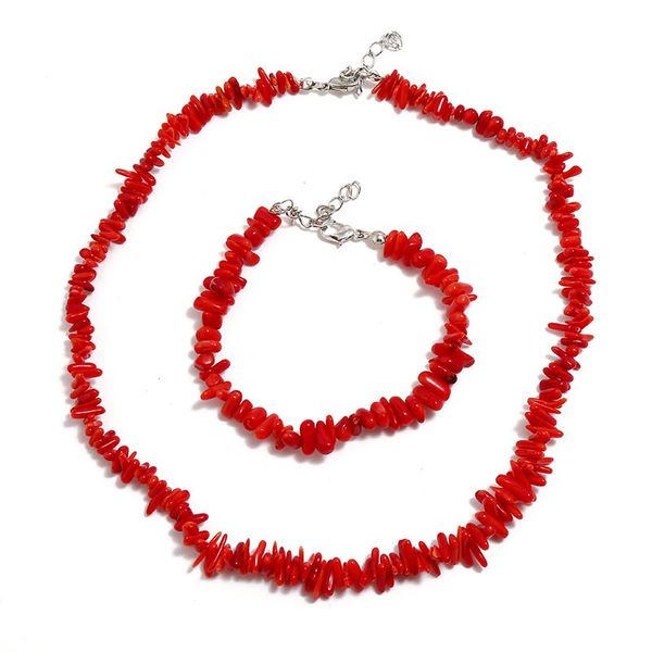 earrings & necklace clothing accessories fashion personality creative geometric irregularity coral beads and bracelet set party jewelry, Silver
earrings & necklace clothing accessories fashion personality creative geometric irregularity coral beads and bracelet set party jewelry, Silver