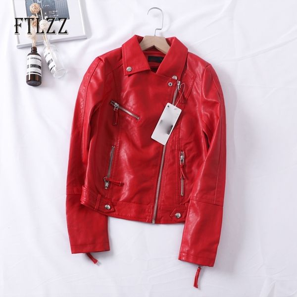 spring autumn coat women slim biker moto faux leather jacket ladies turn down collar zipper short coats female outerwear 210602, Black
spring autumn coat women slim biker moto faux leather jacket ladies turn down collar zipper short coats female outerwear 210602, Black
