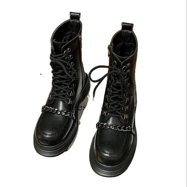 boots women's british style metal chain autumn and winter 2021 products market muffin medium women, Black
boots women's british style metal chain autumn and winter 2021 products market muffin medium women, Black