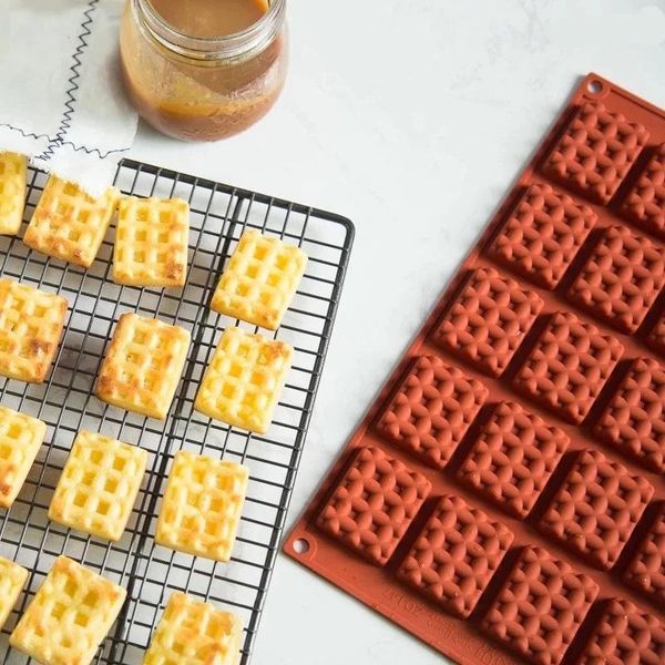 baking moulds 1 piece silicone waffle mold 20-cavity mini decor molds non-stick cake chocolate bakeware kitchen diy tools
baking moulds 1 piece silicone waffle mold 20-cavity mini decor molds non-stick cake chocolate bakeware kitchen diy tools