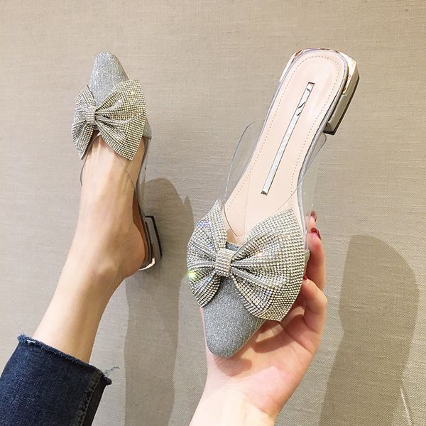 slippers women sandals rhinestone bow point toe flat mules ladies summer shoes woman steinmeier, Black
slippers women sandals rhinestone bow point toe flat mules ladies summer shoes woman steinmeier, Black