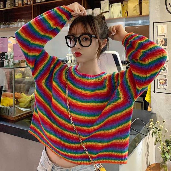 women's sweaters autumn winter women short sweater knitted pullover long sleeve o neck ladies raiow striped jumper fashion m9xn, White;black
women's sweaters autumn winter women short sweater knitted pullover long sleeve o neck ladies raiow striped jumper fashion m9xn, White;black