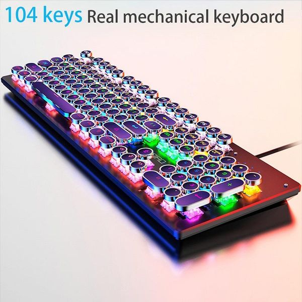 keyboards retro punk mechanical keyboard blue black switch 104 keys usb wired gaming rgb backlit for pc lapgamers
keyboards retro punk mechanical keyboard blue black switch 104 keys usb wired gaming rgb backlit for pc lapgamers