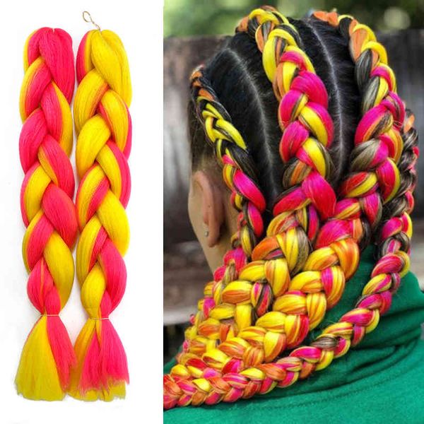 dirty color matching chemical fiber big jumbo braid hair wig, Black 
dirty color matching chemical fiber big jumbo braid hair wig, Black