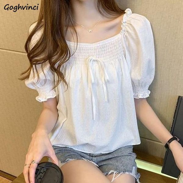 women's blouses & shirts blouse women 6 colors puff sleeve folds french style leisure loose summer ladies clothes solid fashion elegant, White
women's blouses & shirts blouse women 6 colors puff sleeve folds french style leisure loose summer ladies clothes solid fashion elegant, White