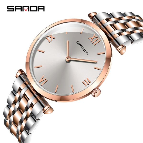 wristwatches sanda luxury business watch men waterproof strap stainless steel professional design fashion rose gold men's quartz watche, Slivery;brown
wristwatches sanda luxury business watch men waterproof strap stainless steel professional design fashion rose gold men's quartz watche, Slivery;brown