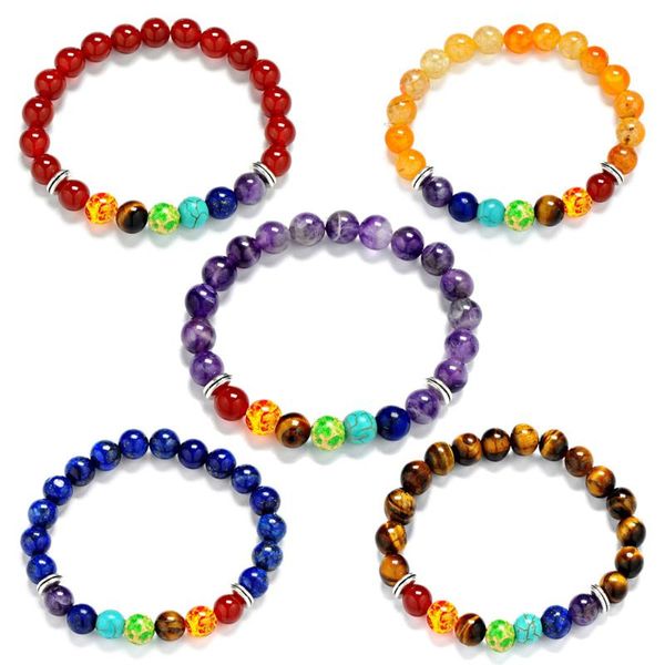 beaded, strands fashion 7 chakra beads elastic bracelet homme natural lava stone healing balance strand men buddha jewelry, Black
beaded, strands fashion 7 chakra beads elastic bracelet homme natural lava stone healing balance strand men buddha jewelry, Black