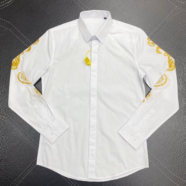 men's dress shirts brand embroidery shirt men casual slim business male long sleeve cotton chemise homme plus size camisas masculina, White;black
men's dress shirts brand embroidery shirt men casual slim business male long sleeve cotton chemise homme plus size camisas masculina, White;black