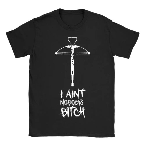 i ain't nobody's bitch mens t-shirt walking dead daryl crossbow rick present, White;black
i ain't nobody's bitch mens t-shirt walking dead daryl crossbow rick present, White;black