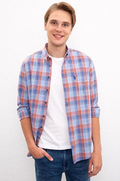 men's casual shirts original us. shirt men cotton uspa logo comfort fit long sleeve multiseason classic, White;black