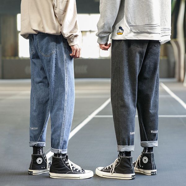ebaihui autumn winter nine cents jeans for men popular handsome leisure teenagers pants comfortable little feet low waist trousers, Blue
ebaihui autumn winter nine cents jeans for men popular handsome leisure teenagers pants comfortable little feet low waist trousers, Blue