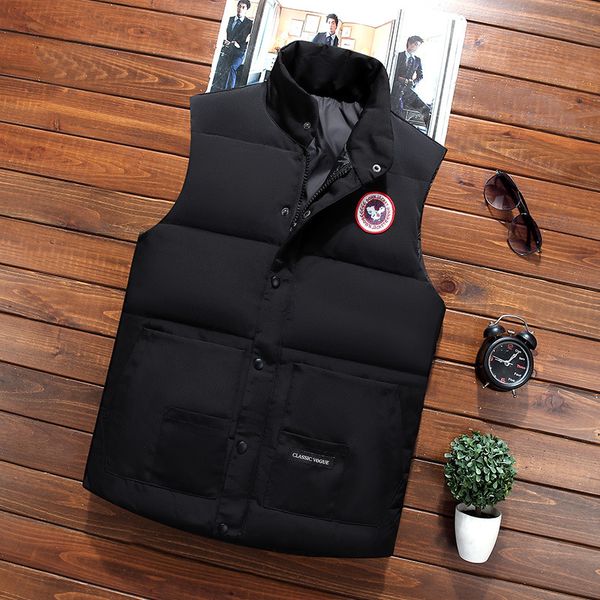 20 winter men's big goose vest, korean fashion thickened warm down, shoulder, stand collar, fashionable coat, Black;white
20 winter men's big goose vest, korean fashion thickened warm down, shoulder, stand collar, fashionable coat, Black;white