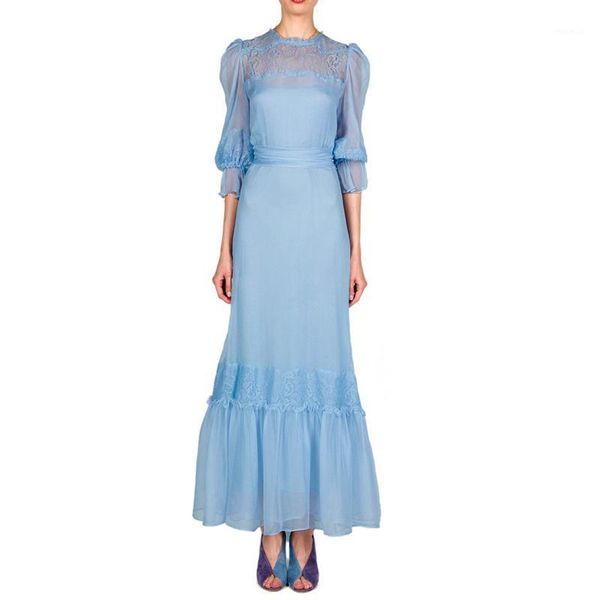 women's spring and summer french entry lux lace patchwork long dress blue white waist skirt elegant dresses casual, Black;gray
women's spring and summer french entry lux lace patchwork long dress blue white waist skirt elegant dresses casual, Black;gray