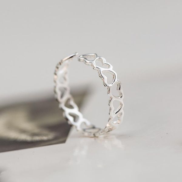 cluster rings fashion simple silver hollow love plated ring open adjustable for women wedding anniversary jewelry, Golden;silver
cluster rings fashion simple silver hollow love plated ring open adjustable for women wedding anniversary jewelry, Golden;silver