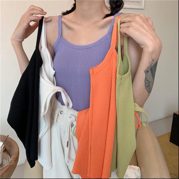 6 colors knitting solid womens tank sleeveless tee shirts girls basic thin knit, White
6 colors knitting solid womens tank sleeveless tee shirts girls basic thin knit, White