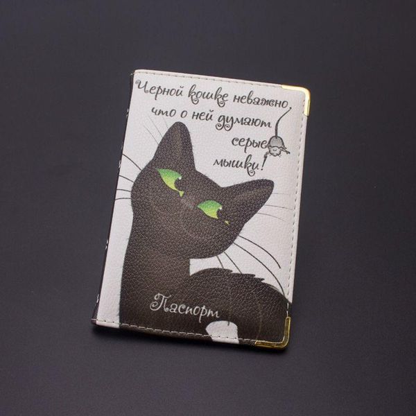 card holders 2021 russian cat cartoon passport cover for women cute fashion travel documents holder men brand cards case, Brown;gray
card holders 2021 russian cat cartoon passport cover for women cute fashion travel documents holder men brand cards case, Brown;gray