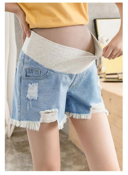 maternity bottoms summer denim shorts pregnant women pants thin pregnancy belly outside pleated elastic waist short trouser, White
maternity bottoms summer denim shorts pregnant women pants thin pregnancy belly outside pleated elastic waist short trouser, White