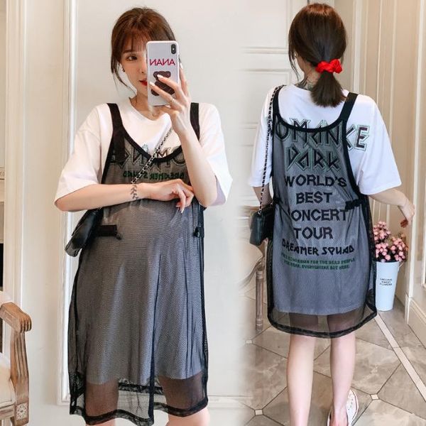 626# maternity clothes summer o neck t shirt dress sets short sleeves stylish pregnant women mom dresses, White
626# maternity clothes summer o neck t shirt dress sets short sleeves stylish pregnant women mom dresses, White
