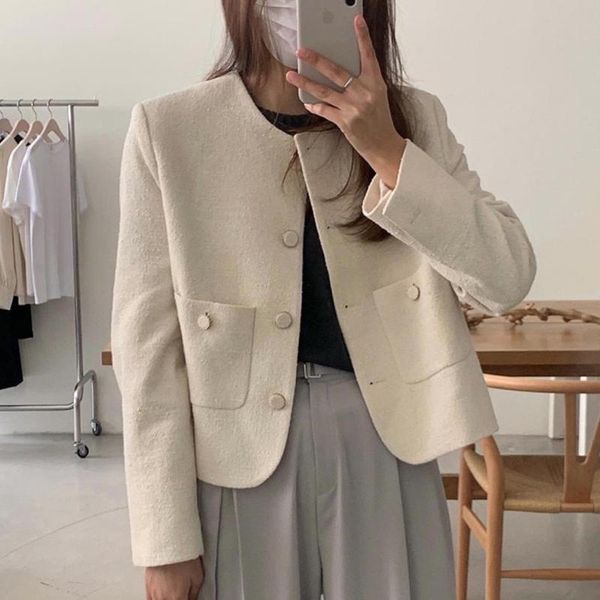 women's wool & blends korean chic o neck single breasted woolen coat women loose elegant office ladies jacket autumn 2021 abrigos mujer, Black
women's wool & blends korean chic o neck single breasted woolen coat women loose elegant office ladies jacket autumn 2021 abrigos mujer, Black