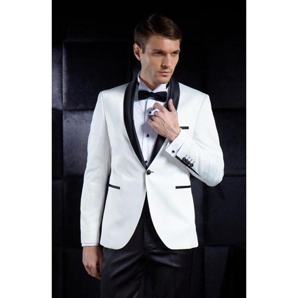 men's suits & blazers custom made groomsmen shawl black lapel groom tuxedos one button men wedding man (jacket+pants), White;black
men's suits & blazers custom made groomsmen shawl black lapel groom tuxedos one button men wedding man (jacket+pants), White;black