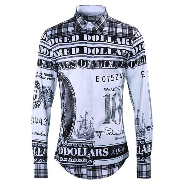 tee shirt shirt unique dollar print shirt men slim casual long sleeve shirts turn-down collar plus size 4xl camisas masculina, White;black
tee shirt shirt unique dollar print shirt men slim casual long sleeve shirts turn-down collar plus size 4xl camisas masculina, White;black