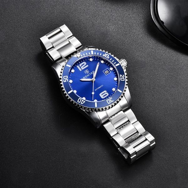 wristwatches benyar casual fashion men mechanical luxury waterproof stainless steel automatic watch reloj hombre, Slivery;brown
wristwatches benyar casual fashion men mechanical luxury waterproof stainless steel automatic watch reloj hombre, Slivery;brown