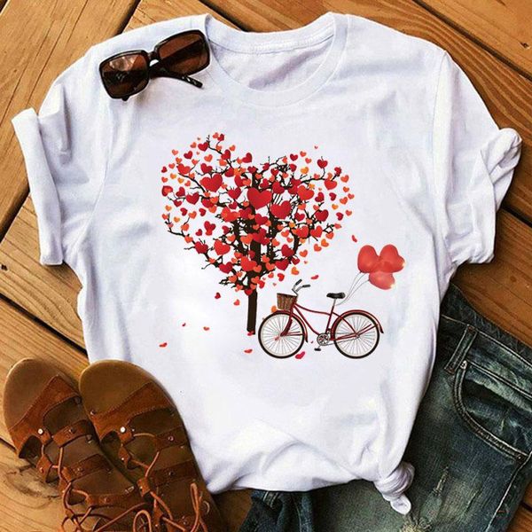 women's t-shirt women t shirt heart tree and bicycle print female casual short sleeve tee shirts harajuku graphic tshirt cute, White
women's t-shirt women t shirt heart tree and bicycle print female casual short sleeve tee shirts harajuku graphic tshirt cute, White