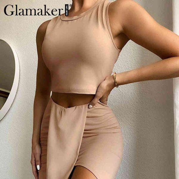 glamaker sleeveless 2 piece suits short dress women crop and skirt sets elegant party club summer autumn bodycon dress 210414, White
glamaker sleeveless 2 piece suits short dress women crop and skirt sets elegant party club summer autumn bodycon dress 210414, White