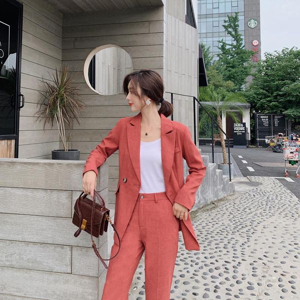women's suits & blazers pant for women autumn and winter korean version stylish casual suit woman two sets commuting professional, White;black
women's suits & blazers pant for women autumn and winter korean version stylish casual suit woman two sets commuting professional, White;black