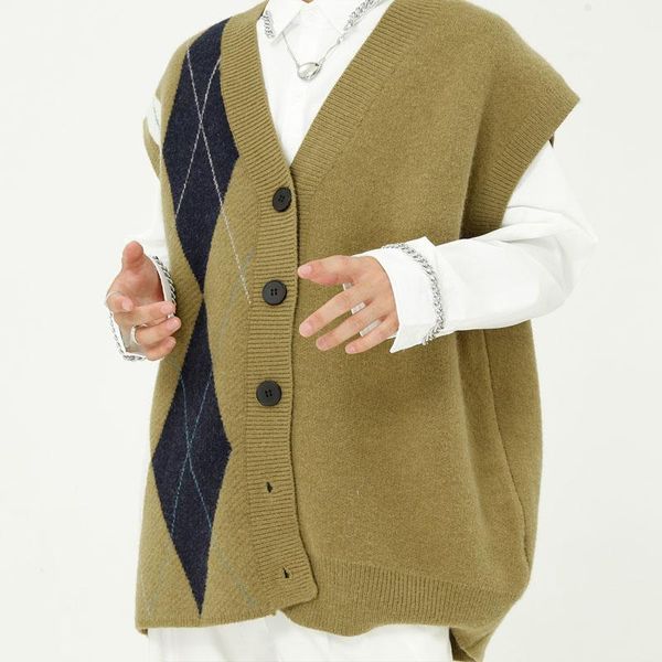 men's vests male women oversize vintage fashion streetwear hip hop sweaters jacket men sweater sleeveless knitted vest coat, Black;white
men's vests male women oversize vintage fashion streetwear hip hop sweaters jacket men sweater sleeveless knitted vest coat, Black;white