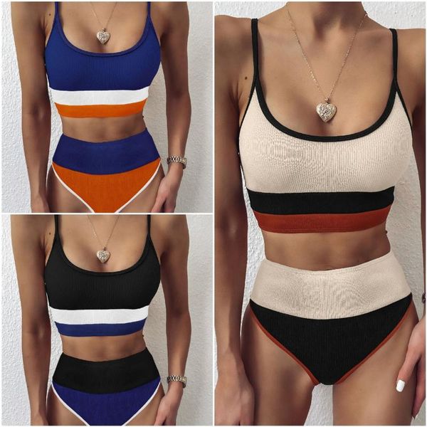 women's swimwear bikinis women swimsuit split strip high waist bikini maillot de bain femme, White;black
women's swimwear bikinis women swimsuit split strip high waist bikini maillot de bain femme, White;black
