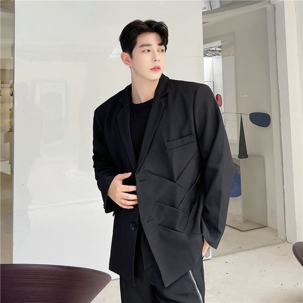 2021 autumn new trend niche design men's white blazer chic three-dimensional cutting single breasted suit coat, White;black
2021 autumn new trend niche design men's white blazer chic three-dimensional cutting single breasted suit coat, White;black