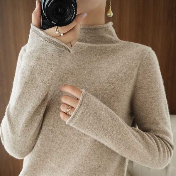 autumn winter women sweater turtleneck cashmere knitted pullover fashion keep warm long sleeve loose 211011, White;black
autumn winter women sweater turtleneck cashmere knitted pullover fashion keep warm long sleeve loose 211011, White;black