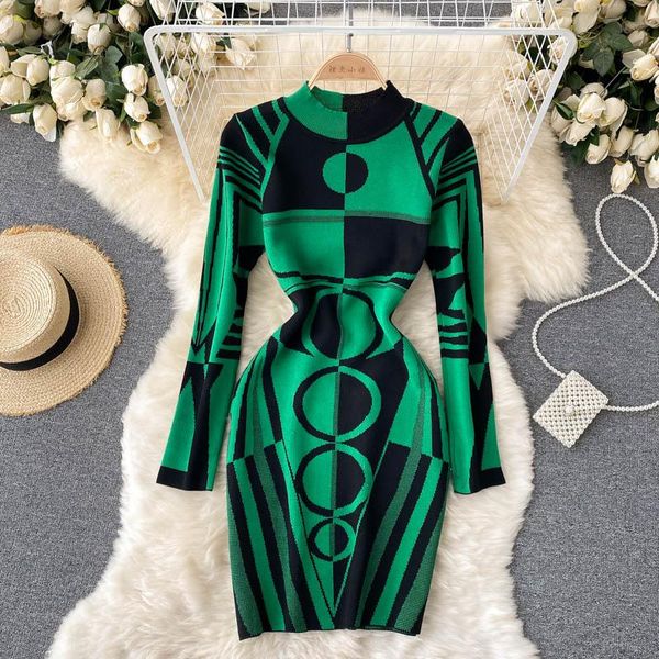 casual dresses fashion designer autumn winter hit color bodycon sheath knitting sweater dress women long sleeve o neck slim vestido, Black;gray
casual dresses fashion designer autumn winter hit color bodycon sheath knitting sweater dress women long sleeve o neck slim vestido, Black;gray