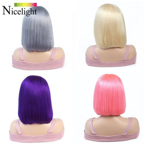 bob lace front wig light 613/purple/grey/pink frontal colored human hair blonde short straight nicelight hair1, Black;brown
bob lace front wig light 613/purple/grey/pink frontal colored human hair blonde short straight nicelight hair1, Black;brown